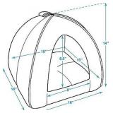 Best Pet Supplies - Tent Covered Cat & Dog Bed - Tan / Medium - Retail $27.25