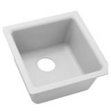 Elkay - Quartz Classic  Single Bowl Dual Mount Bar Sink, White - Retail $203.57