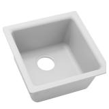 Elkay - Quartz Classic  Single Bowl Dual Mount Bar Sink, White - Retail $203.57