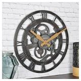 FirsTime & Co -  Oxidized Gears Wall Clock, American Crafted - Metallic Teal -  Retail $24.99