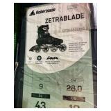 Rollerblade Zetrablade Mens Adult Fitness Inline Skate - Size 10 - Black/ Silver - Retail:$129.00