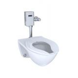 TOTO -  Elongated 1.0 Gpf Wall-Mounted Flushometer Toilet Bowl with Top Spud and Cefiontect - Cotton White - Retail: $193.20