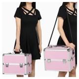 Yaheetech - 3 in 1 Aluminum Rolling Makeup Case - Large/ Pink -Retail $112.99
