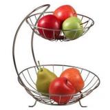 Spectrum Diversified Yumi 2-Tier Server Sturdy Steel Stacked Fruit Bowls - Retail:$21.47