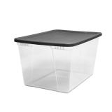 Homz - 56 Quart SnaplockÂ® Storage Container - Clear Base and Grey Lid (Set of 2) - Retail $31.99