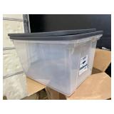 Homz - 56 Quart SnaplockÂ® Storage Container - Clear Base and Grey Lid (Set of 2) - Retail $31.99