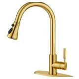 Pull Down Sink Faucet - Gold - Retail:$141.45
