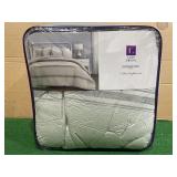 Lush Decor Farmhouse Reversible Stripe 3-piece Comforter Set - Gray - King -Retail $188.99