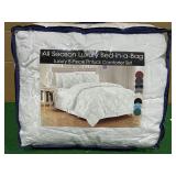 Luxury Best, Softest, Coziest 8-Piece Bed-in-a-Bag Comforter Set on Amazon! Elegant Comfort - Silky Soft Complete Set Includes Bed Sheet Set with Double Sided Storage Pockets, King/Cal King, White -Re