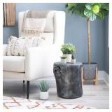 Powell Hunter Stump End Table Stool - Silver -Retail $145.99