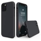 SURPHY Silicone Case Compatible with iPhone 11 Pro Case 5.8 inches, Liquid Silicone Full Body Thickening Design Phone Case (with Microfiber Lining) for 11 Pro 5.8" 2019, Black