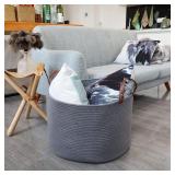 Large Cotton Rope Basket for Storage - Grey - Retail:$29.99