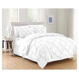 Luxury Best, Softest, Coziest 8-Piece Bed-in-a-Bag Comforter Set on Amazon! Elegant Comfort - Silky Soft Complete Set Includes Bed Sheet Set with Double Sided Storage Pockets, King/Cal King, White -Re