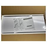 AMADA HOMEFURNISHING Floating Shelves White, 24 Inch Large Wall Shelf for Living Room, Bedroom, Bathroom, Kitchen Storage & Decor, Set of 2