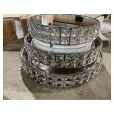 Allgala 3 Piece Set Crystal Silver Plated Cheese Dessert Cupcake Cake Stand - Beautiful - Retails $216.00
