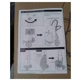 EMILXXS Utility Shopping Cart, Water Resistant Grocery Cart on Wheels, Folding Utility Shopping Cart for Grocery with Large Capacity