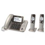 Panasonic KX-TGF352N Corded / Cordless System with Answering Machine and One Touch Call Blocking - 2 Handets