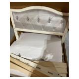 Adorable !! Orbelle Upholstered Toddler Bed, Off-White, With Bed Rails