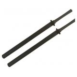 Set of 2 Blue Fushion 35" Black Foam Bokken Swords w/ Black Plastic Handle