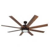 Honeywell Xerxes 62" Oil Rubbed Bronze LED Remote Control Ceiling Fan, 8 Blade, Integrated Light