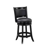 Boraam Augusta 24" Swivel Counter Stool, Black