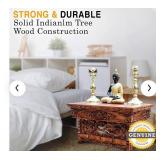 DharmaObjects Solid Sheesham Wood Hand Carved Shrine Altar Meditation Table