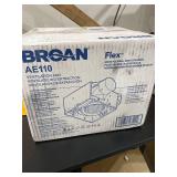 Broan Invent Single-Speed Bathroom Exhaust Fan, 110 Cfm, 1.3 Sones, 11-3/8 X 12 In., White