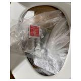 Elongated Plastic Potty Toilet Seat with Slow Close Hinge - White