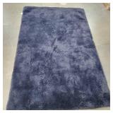 Fuzzy Blue Rug