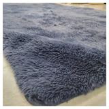 Fuzzy Blue Rug