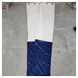 Velvet Blue/White Curtains