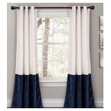 Velvet Blue/White Curtains