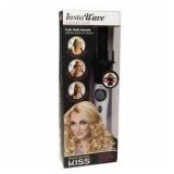 KISS Products Instawave Automatic Hair Curler, Ceramic + Ionic Hair Curling Machine, Curling Iron, White/Black