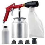 Air Sand Blasting Gun with Sand Recovery System, Includes Abrasive