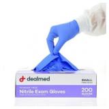 Dealmed Nitrile Exam Gloves, Small, 200/Bx