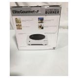Elite Cuisine Countertop Single Flat Burner, Electric Hot Plate with Temperature Control, 1000W