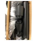 Furinno Just 3-Tier Turn-N-Tube End Table, French Oak Grey/Black, Multiple Colors