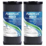 5 Micron 10" x 4.5" Whole House Coconut Shell Activated Carbon Water Filter Replacement Cartridge for Dupont WFHDC8001, CB-BB-10, GE FXHTC, GXWH40L, GXWH35F, GNWH38S, CTO10BB, 2PACK DAMAGED BOX