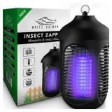 White Kaiman 40 Watt w/ 4000 Volt Outdoor Bug Zapper IP24 Weatherproof Indoor or Outdoor Mosquito Zapperâs