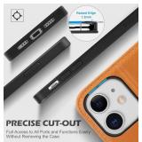 SHIELDON iPhone 12 Wallet Case, iPhone 12 Pro Wallet Cover, Genuine Leather Cover, RFID Blocking, Folio Flip Kickstand, Magnetic Closure for iPhone 12 / Pro 6.1-inch 5G - BROWN