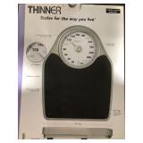 Conair - Thinner Extra-Large Dial Analog Precision Scale - Black