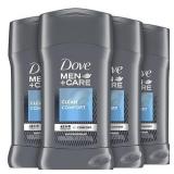 Dove Men+Care Clean Comfort Antiperspirant Deodorant Stick, 2.7 oz, 4 count