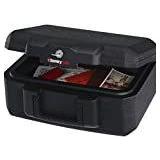 SentrySafe 1200 Fire-Resistant Box Safe with Key Lock 0.18 Cu. ft., Black