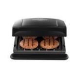 George Foreman 4-Serving Removable Plate Electric Grill and Panini Press, Black, GRP1060B DAMAGED BOX, PRODUCT IN GREAT CONDITION