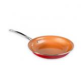 As Seen on TV Red Copper Non-stick Ceramic Pan, 10 inches