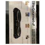 Elite Gourmet - Electric Double Cast Burner - Black