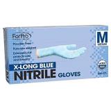 ForPro X-Long Blue Nitrile Gloves