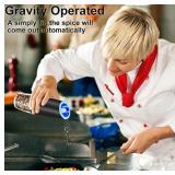 Gravity Electric Salt and Pepper Grinder Set, Automatic Pepper and Salt Mill Grinder Battery-Operated with Adjustable Coarseness, LED Light, One Hand Operated