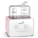 GROWNSY Fast Baby Bottle Warmer Bottle Sterilizer 6-in-1 BPA-Free Baby Food Heater Defrosting Setting Smart Thermostat Warmer