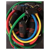 RENRANRING Resistance Bands Set, Exercise Bands with Stackable Workout Bands, Door Anchor Attachment, Handles, Legs Ankle MISSING GREEN BAND